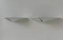 Coppia di applique vintage, metallo laccato bianco, Francia, 1980