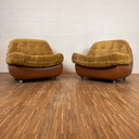 Fauteuil modulaire DDR en Teddy et cuir