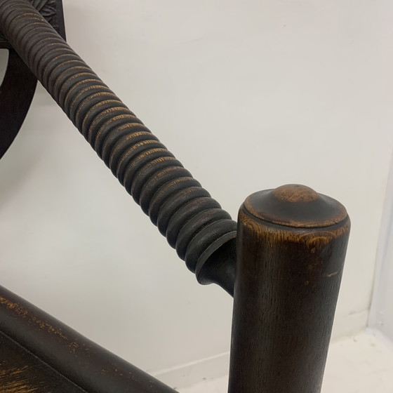 Image 1 of Poltrona treppiede Munk svedese in rovere massello, anni '60