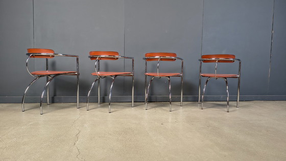Image 1 of Postmodern dining chairs by Segis Italy, 1980s