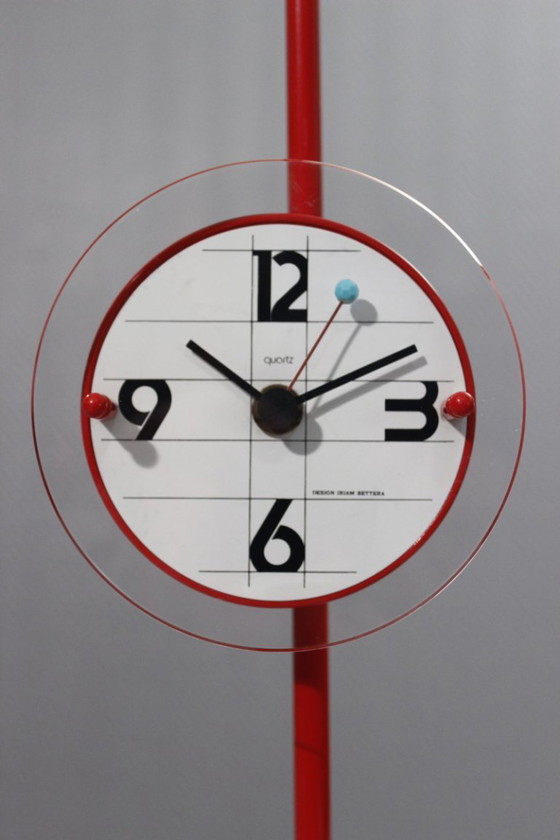 Image 1 of Pendule horloge design post-moderniste Memphis Iriam Bettera Italie 1980s