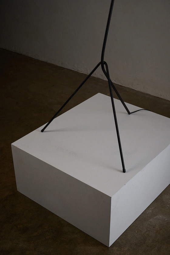 Lampadaire 'Grasshopper', Pays-Bas, années 1950, Aluminium, Fer, Rouge, Mid Century Modern (photo 7 sur 12)