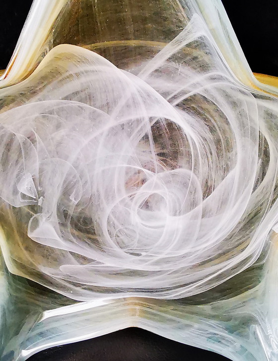 Image 1 of Serving bowl, Swirll, handmade glass Spain 