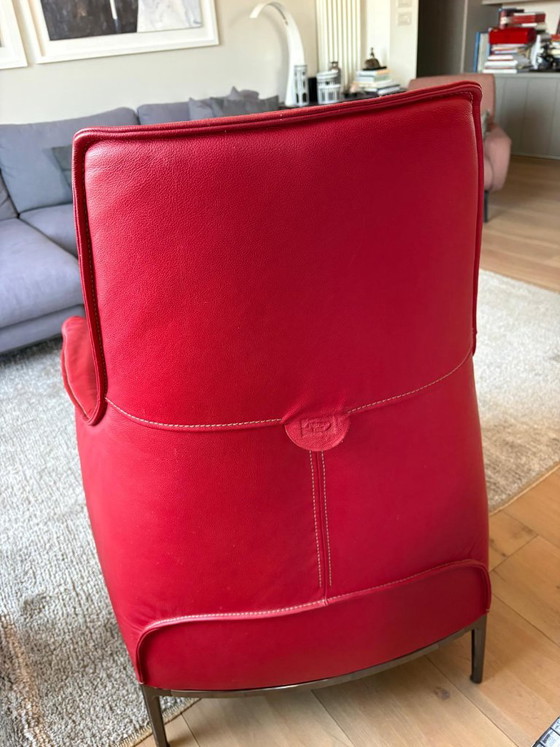 Poltrona Frau Archibald + Ottoman- Jean-Marie Mas – Poltrone, Pelle, Metallo (photo 9 of 15)
