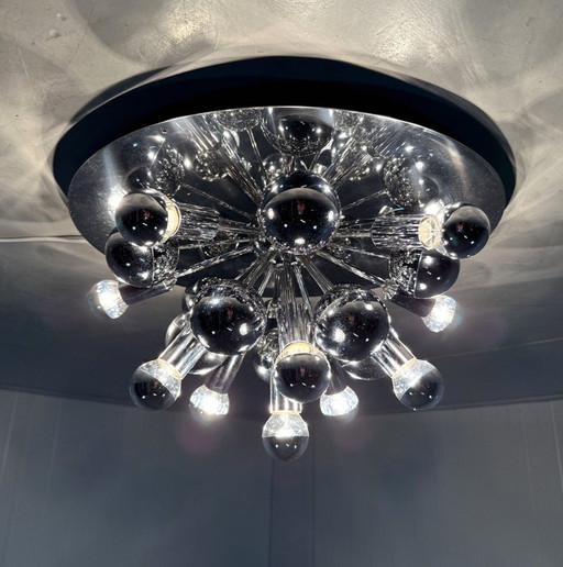 Lampada da parete e soffitto Cosack Sputnik cromata, anni '60