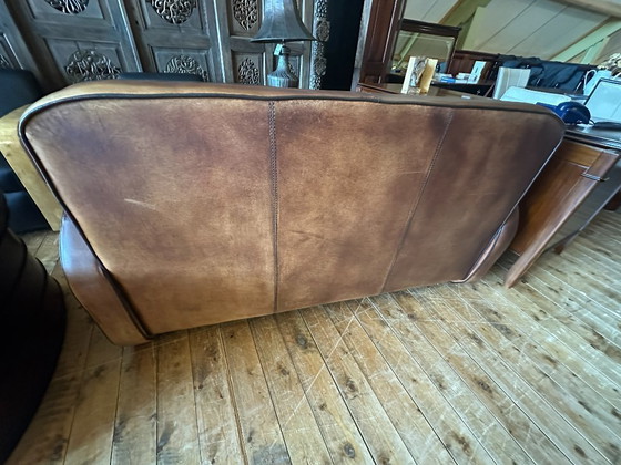 Image 1 of Jan Frantzen Art Deco 'Jaguar' Sofa – French Sheepskin