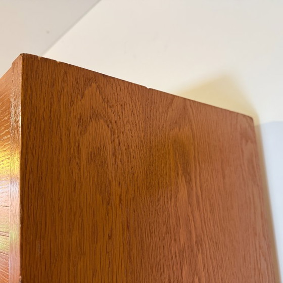 Vintage Oak Tambour Door Cabinet / Filing Cabinet - Mid-Century Modern - Germany 1960s – Wood (photo 14 of 15)
