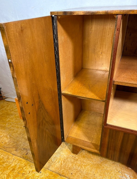 Image 1 of Art Deco Vintage Walnut Display Cabinet (Circa 1930–1940)  A charming and beautifully crafted Art Deco cabinet dating from the 1