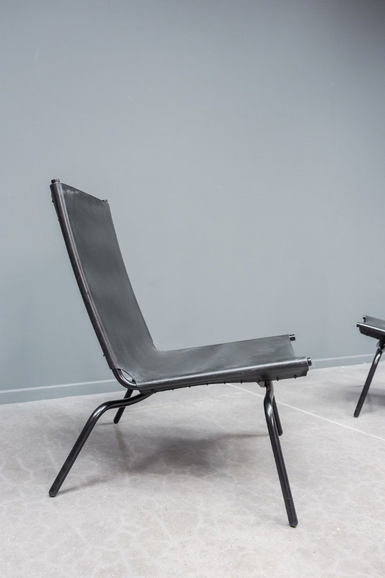 Image 1 of Loungestoelen met gekruiste poten, 2 stuks