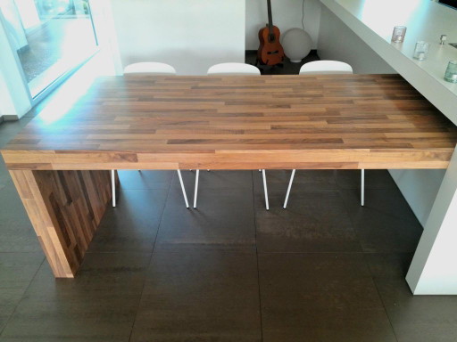 Mesa de bar/comedor de nogal macizo (212x90) – En perfecto estado – eettafels, Wood
