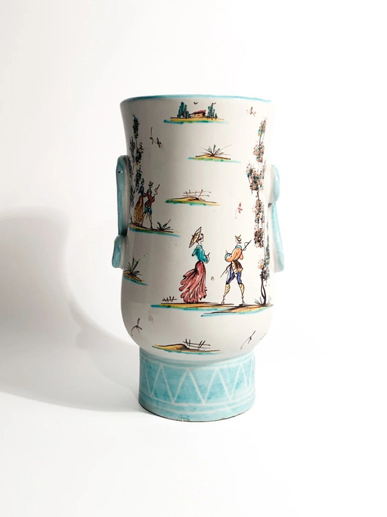 Handbemalte Albisola Keramik Vase, 1930er Jahre – Vasen (photo 8 of 10)