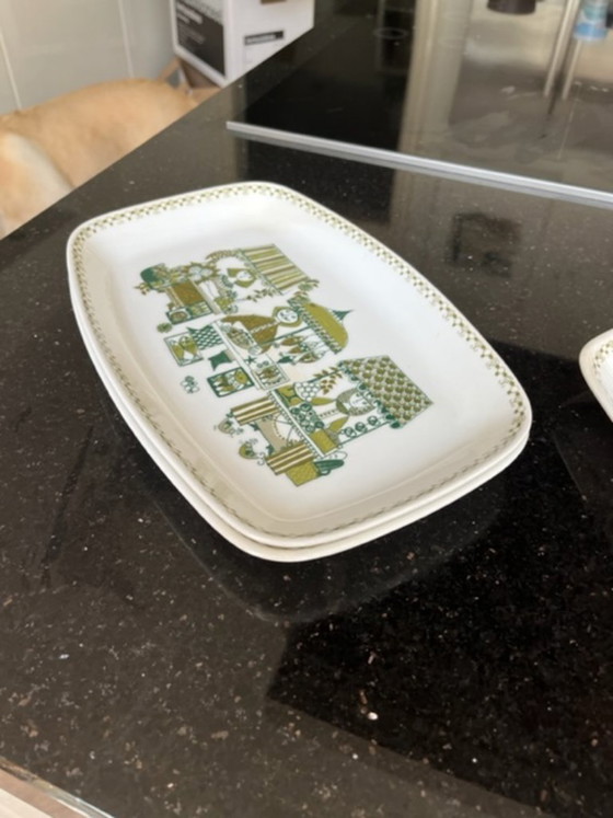 Beautiful 129-piece Figgjo Flint "Market" Crockery, Turi Design, Porcelain, Multi Color (photo 18 of 22)