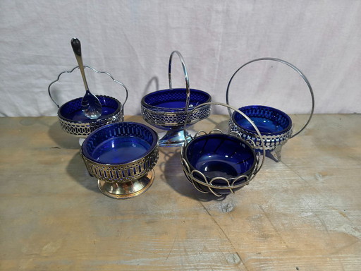 BonBon schaaltjes  Suiker schaaltjes  Cobalt Glas