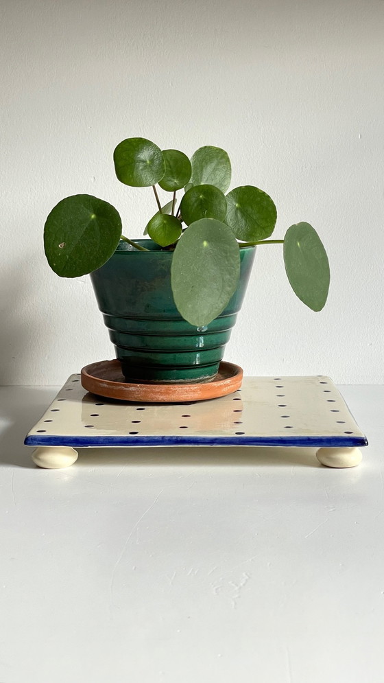 Image 1 of Sottobicchiere in ceramica con puntini St Clément VINTAGE