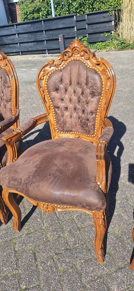 Image 1 of 4 baroque classic chairs, castle or D&D theme, gentleman's room