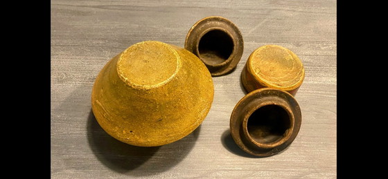 Set of Vintage Moroccan Rif Pottery – Hand-Painted Berber Terracotta (ca. 1950) – Decorative Objects, Ceramic (photo 4 of 5)