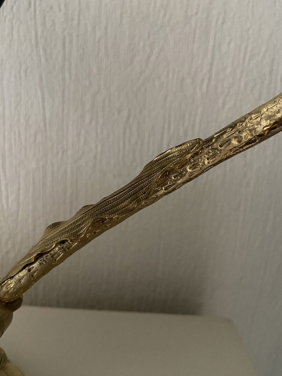 Image 1 of Lampe de bureau vintage articulée en bronze