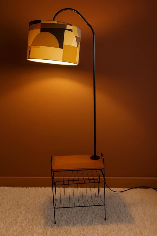 1950 magazine rack with custom shade