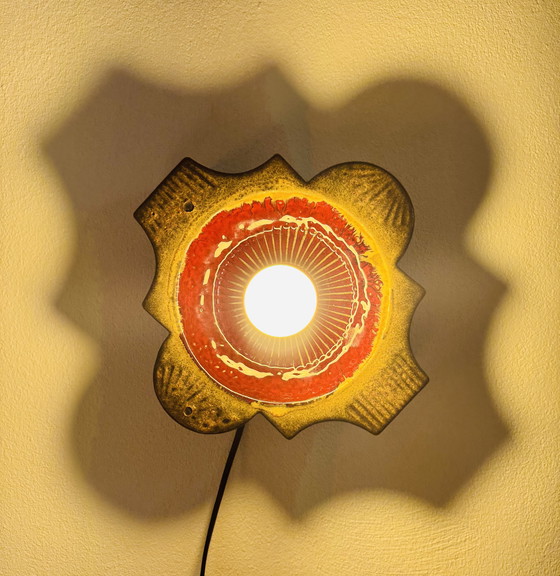 Image 1 of CERAMIC WALL LAMP BY HUSTADT LEUCHTEN, GERMANY, 1960s