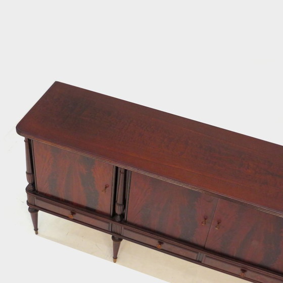 Image 1 of Vintage design dressoir in gevlamd mahonie