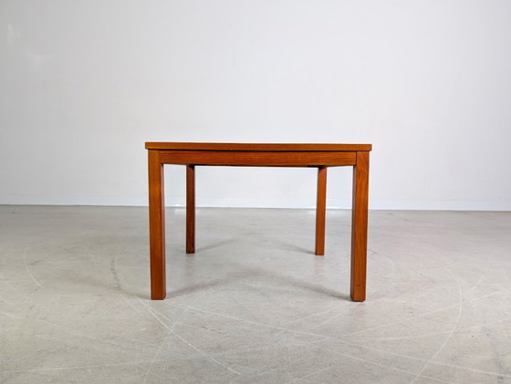 Image 1 of Tavolino da caffè brutalista originale, teak di metà secolo, piastrelle in ceramica