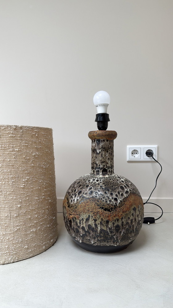 Image 1 of Vintage fat lava ceramic lamp