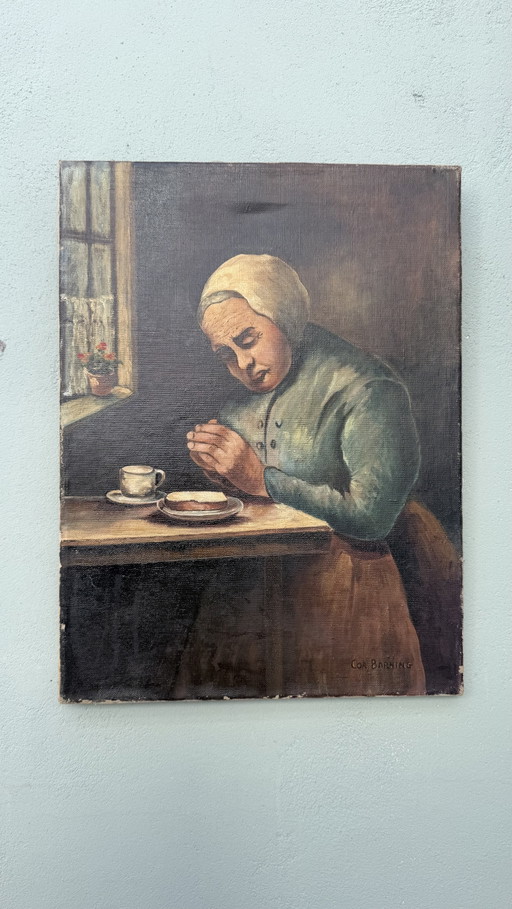 Cor Barning – schilderijen tekeningen, Wood, Canvas