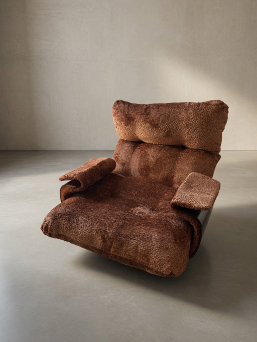 Fauteuil ligne roset marsala koperfluweel
