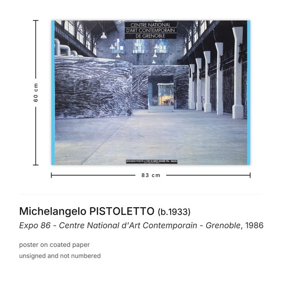 Michelangelo Pistoletto Affiche Expo 86 - Centre National D'Art Contemporain - Gr – Paper (photo 3 of 5)