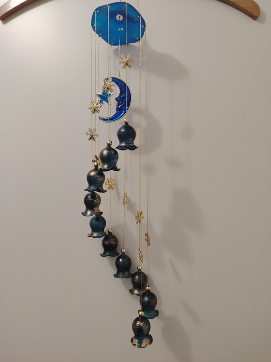 Image 1 of Campanelli eolici in vetro vintage Austen Glass Art con confezione originale