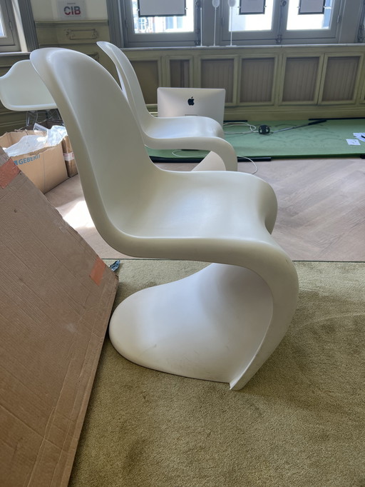 6x vitra verner panton s chair white