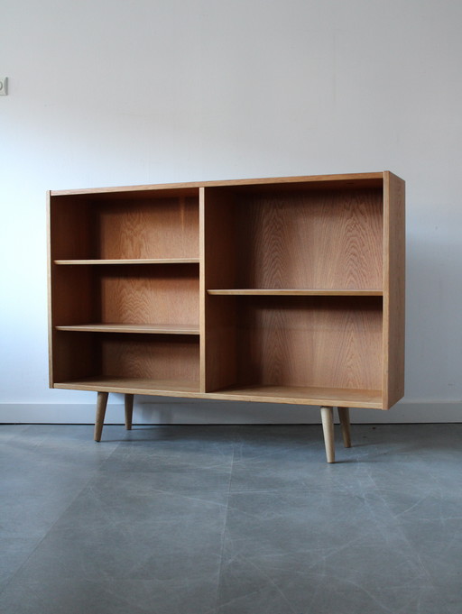 Vintage Danish modular bookcase in oak by Brouer