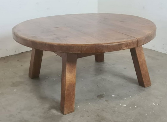 Image 1 of Brutalist oak coffee table