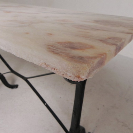Image 1 of Table de bistrot avec plateau en marbre sur piètement en fonte, PARIS, années 1930