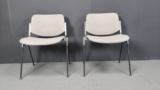 Image 1 of Vintage Dsc 106 Side Chairs By Giancarlo Piretti For Castelli, Set Of 6