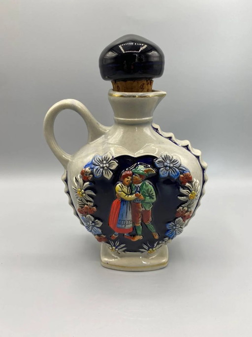 Alte Likörkaraffe aus Keramik – Souvenir aus Friedrichshafen – Deutschland – ca. – servies, Cork, Ceramic (photo 2 of 8)