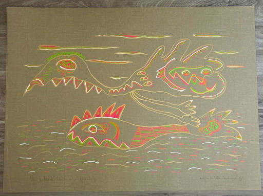 Serigrafía Eddy van der Velden - Ponibo dengan tjekalang