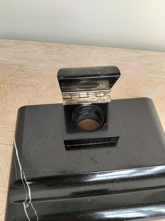Tintero de mármol negro, Accesorios de mesa, Vidrio (foto 7 de 9)