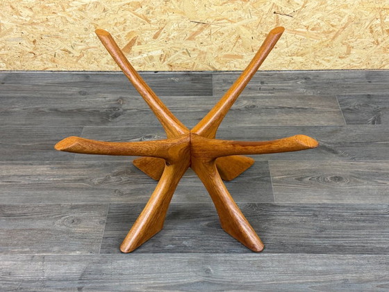 Teakhouten salontafel T118 glas uit de jaren 60/70 van Illum Wikkelso voor Niels Eilersen – Gold, Wood (photo 13 of 18)