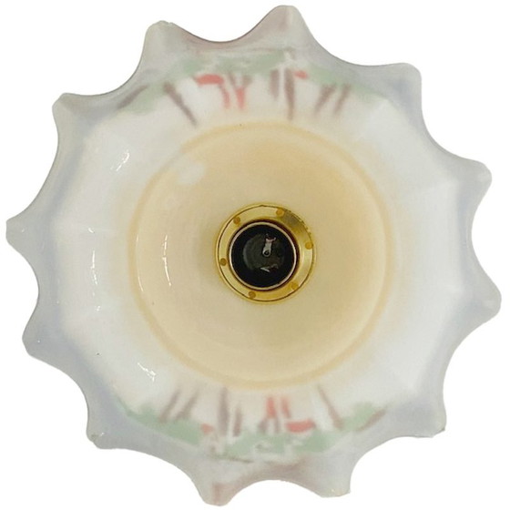 Art Deco Pendant Lamp White Opaline Landscape 1930s – Glass (photo 17 of 18)