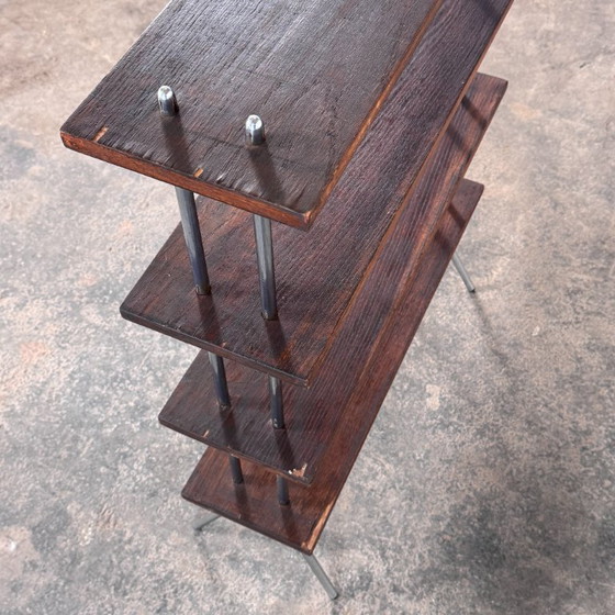 Image 1 of Bauhaus Style Dark Oak Shelving Unit
