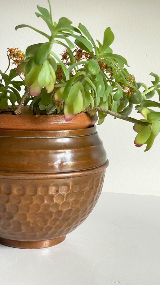 Image 1 of CACHE-POT di VILLEDIEU Francia Rame patinato d'epoca