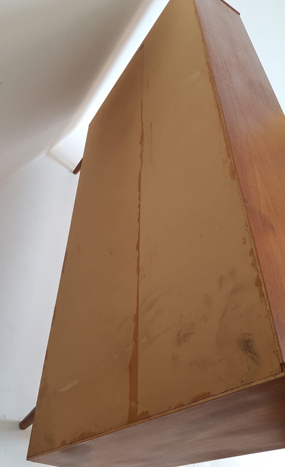 Vintage Danish wall cabinet | Sideboard cabinet | Wall unit teak – Wood, Glass (photo 15 of 15)