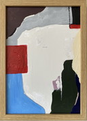 Díptico de pinturas abstractas de 21x30 cm (A4) con marco incluido.