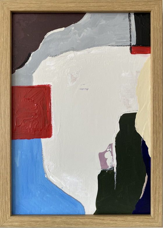 Image 1 of Diptych abstract paintings 21x30 (A4) including frame