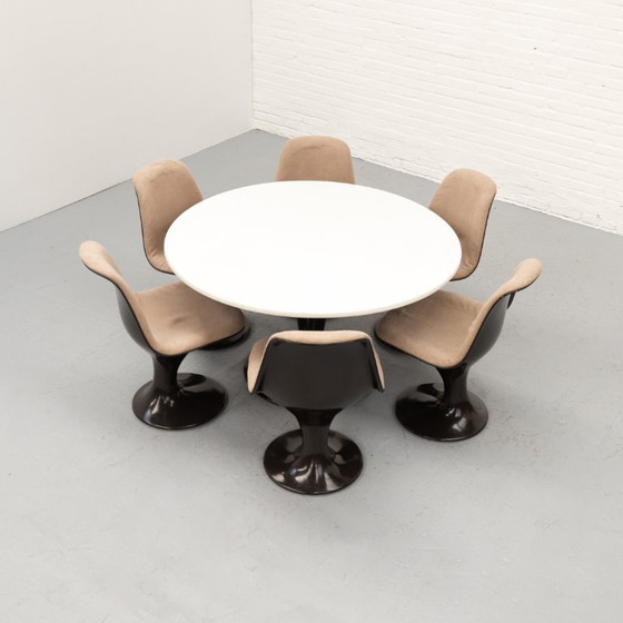 Herman Miller Orbit Eetkamerset 60's – Wood, Plastic (photo 2 of 22)