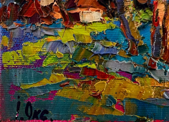Originales Ölgemälde: Ländliche Abendlandschaft am Dorfrand – Gemälde & Zeichnungen, Canvas (photo 6 of 8)