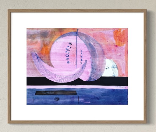 Robert Detheux - surrealist vision - painting from 1959