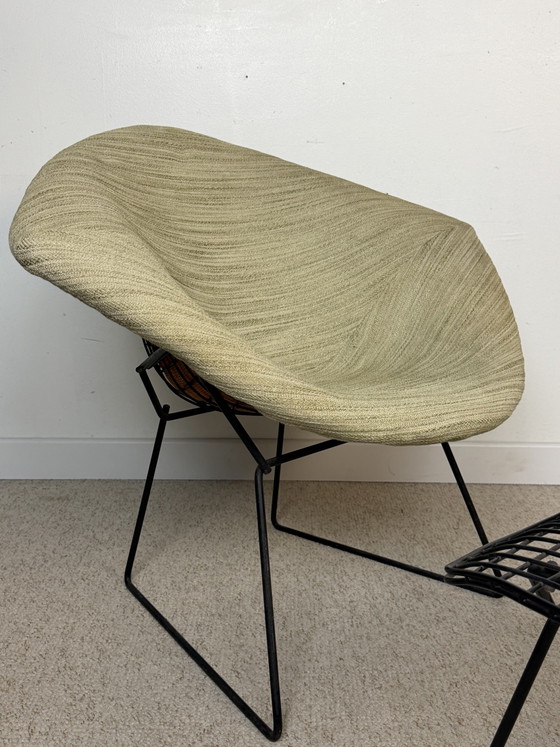 Image 1 of DIAMOND CHAIR & OTTOMAN HARRY BERTOIA POUR KNOLL