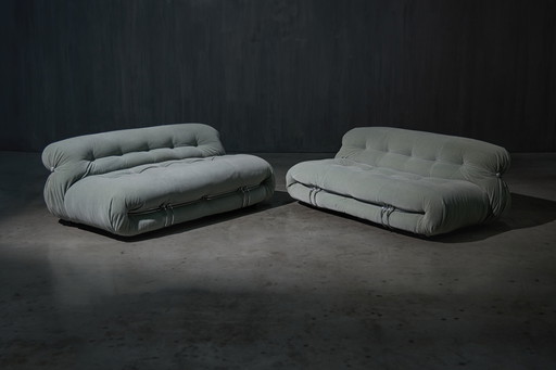 Canapé deux places Soriana par Afra & Tobia Scarpa pour Cassina, Italie, années 1970